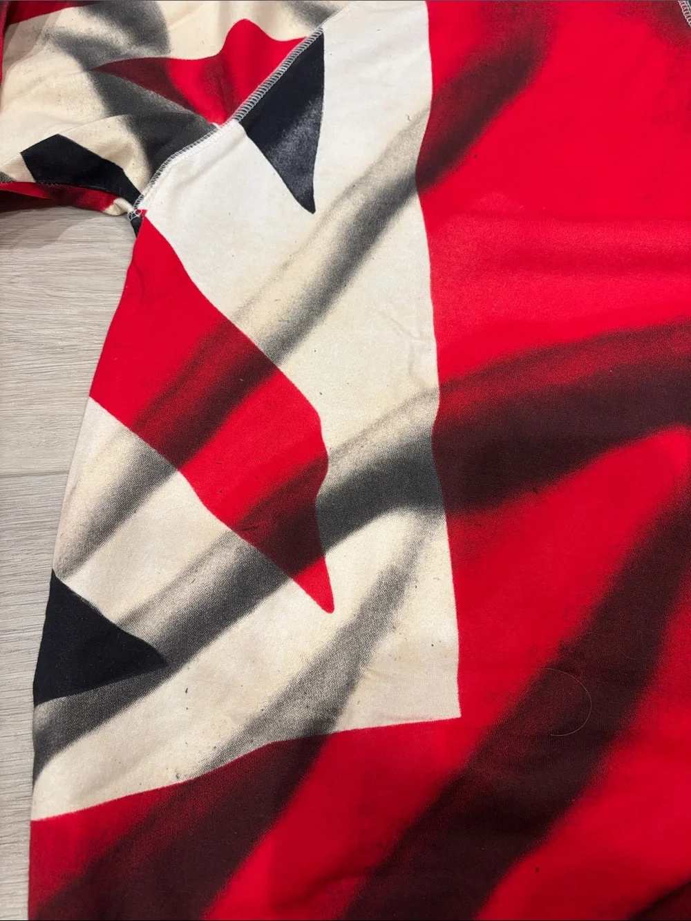 Vintage Eleven Paris Red, White & Black Graphic Crewneck Sweater/sweatshirt XL